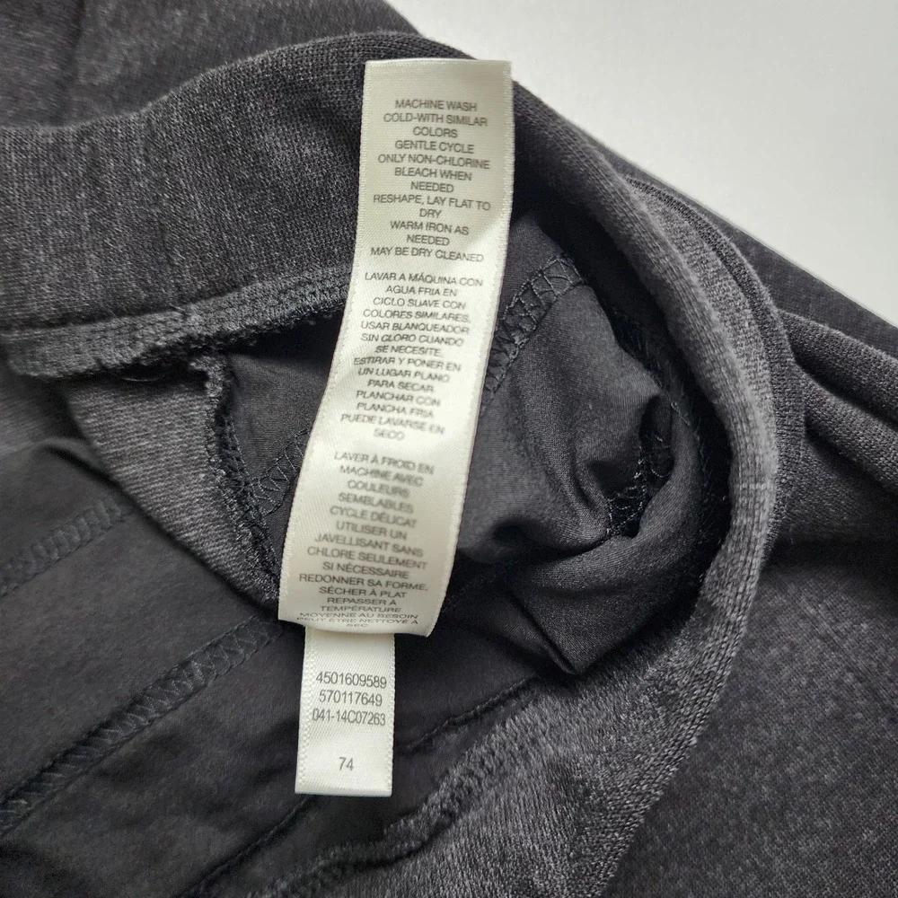 Chicos So Slimming Womens Charcoal Gray Ponte‎ Leggings Size XL Tummy Control